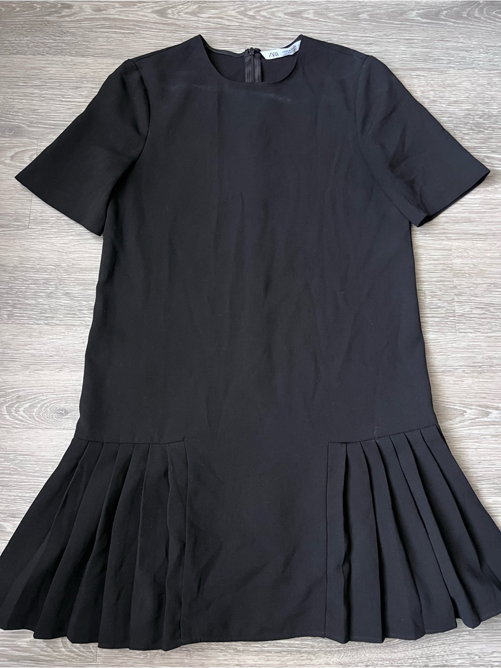 Zara Pleated Mini Dress in Black Size XS Like New